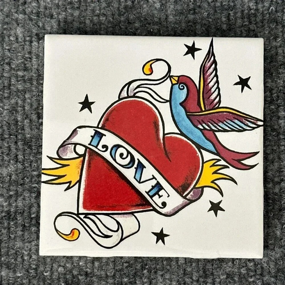 Jacqueline Thompson Ceramics Decorative Tiles Tattoo Art Retro Home Decor - Picture 4 of 9